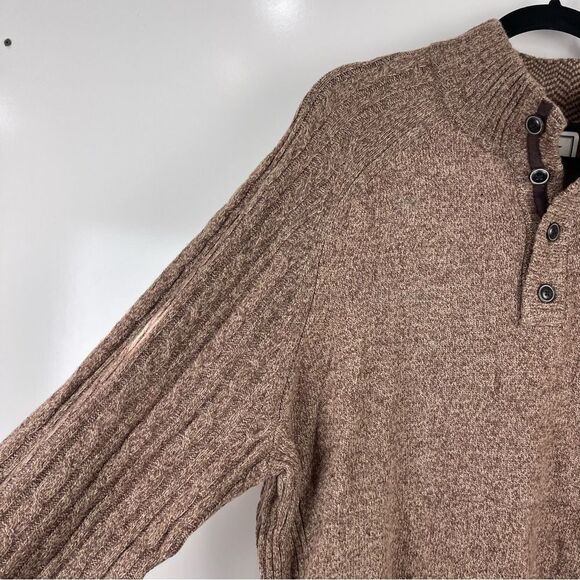 NEW Jos A. Bank 1905 Wool Long Sleeve Sweater Brown Buttons Men's Size XL - Picture 3 of 8